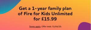 1-Year Family Plan of Fire for Kids Unlimited for £15.99